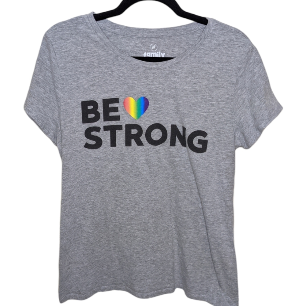 Family Fun "Be Strong" Grey T-Shirt 🌈💪